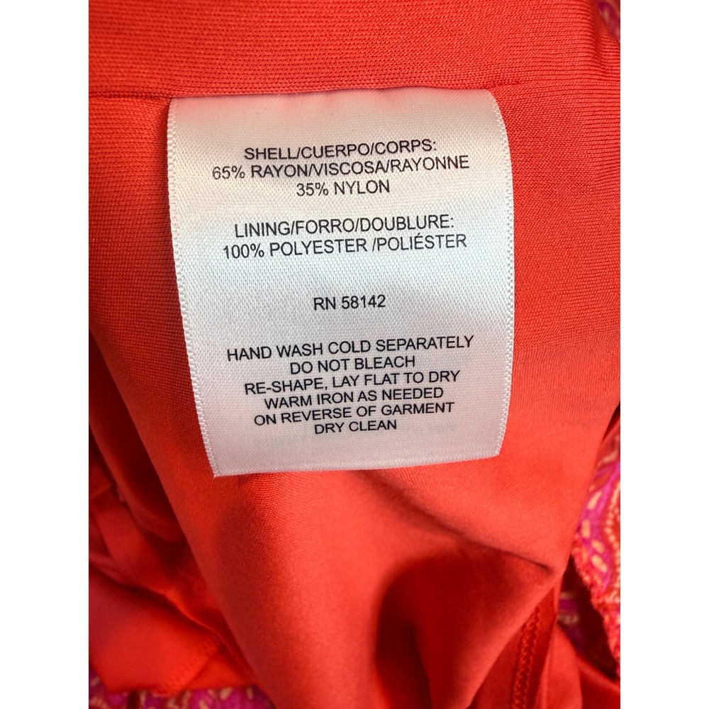 The Good Journey Ruffled Tiered Midi Dress Magenta Combo Pink Size 8 - Picture 7 of 10